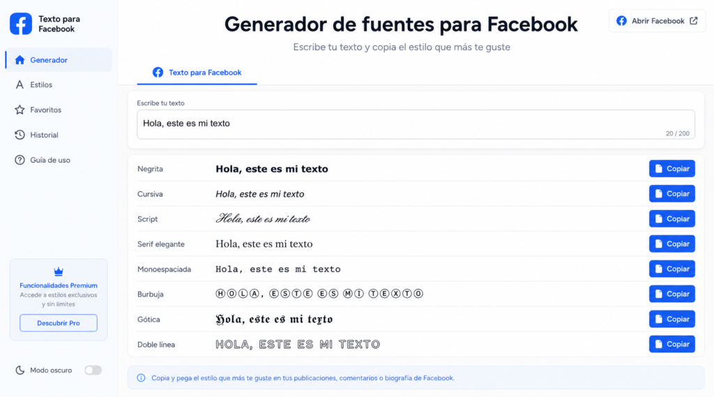 Facebook Fonts: Cómo Poner Letras y Tipografías Especiales