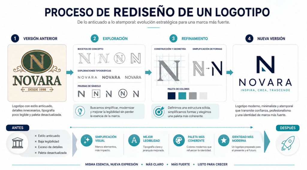 Rediseño de logo: cuándo y cómo renovar tu logotipo