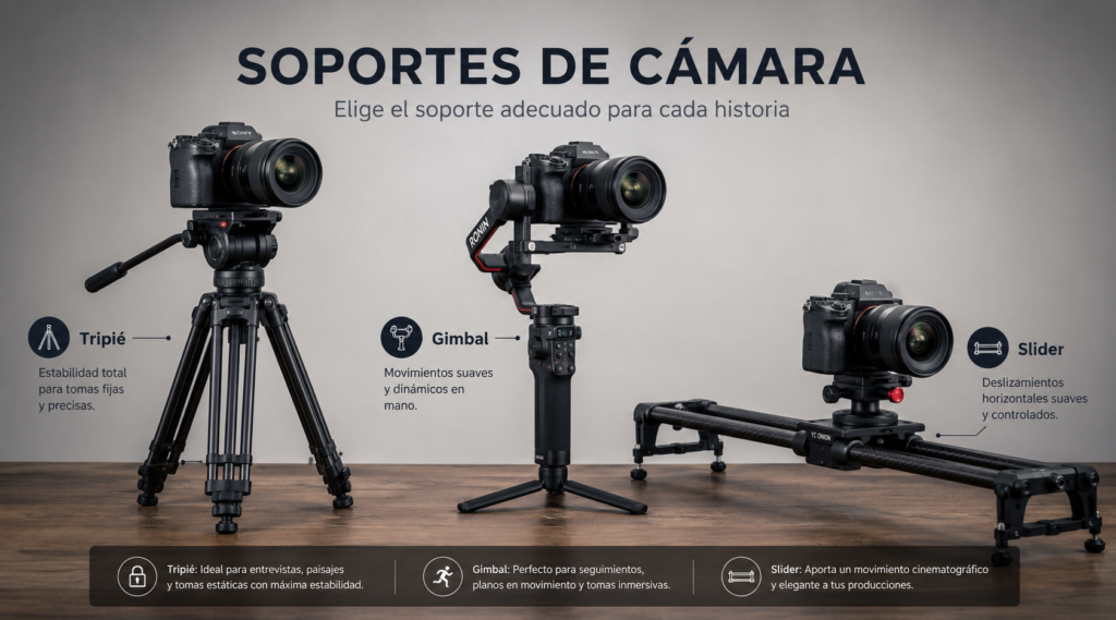 Soportes para Cámaras: Tipos y Cuál Elegir