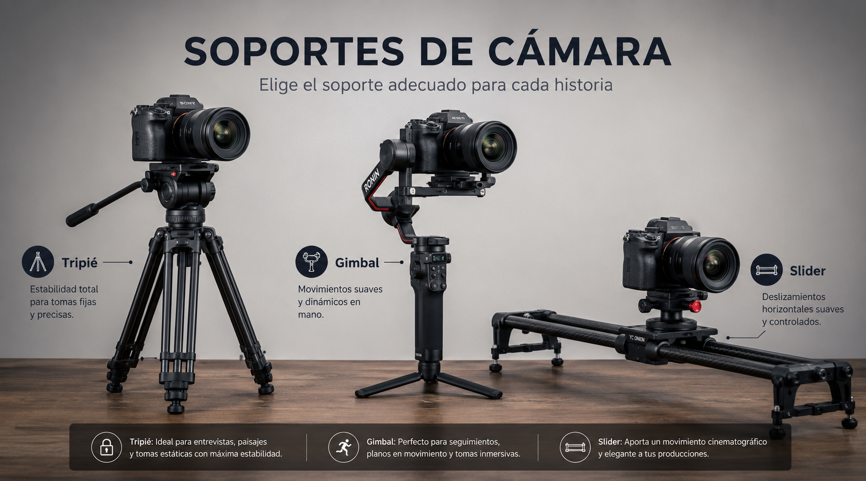 Soportes para Cámaras: Tipos y Cuál Elegir