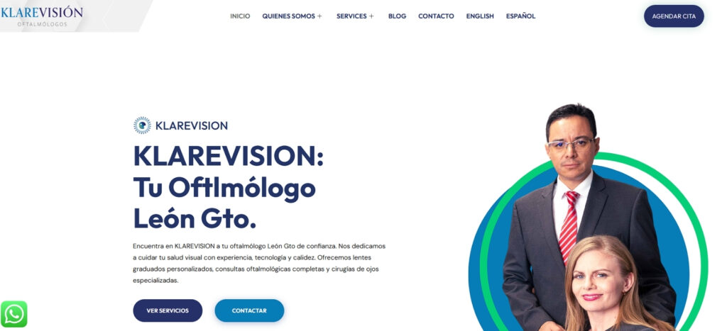 Klarevisión, sitio web de negocio