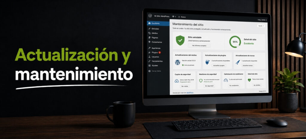 Actualización y mantenimiento de páginas web en WordPress