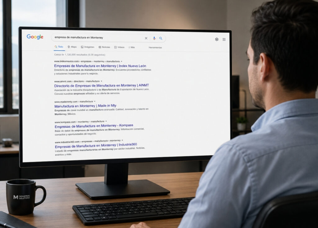 Consultor de SEO revisando el posicionamiento de un sitio