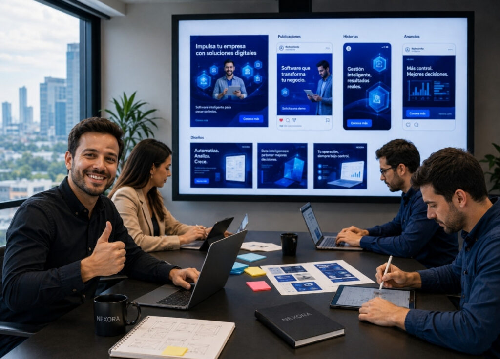 Equipo revisando el plan de contenido de un cliente de Guadalajara