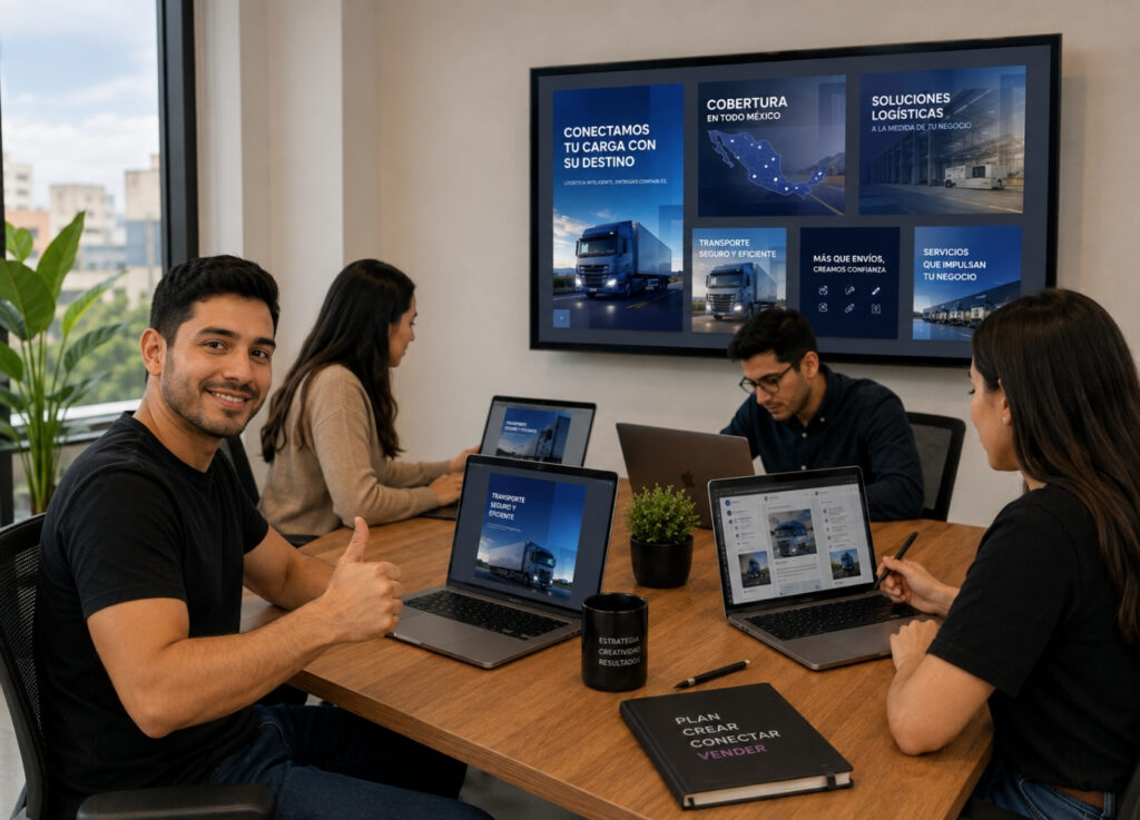 Equipo revisando el plan de contenido de un cliente de Querétaro