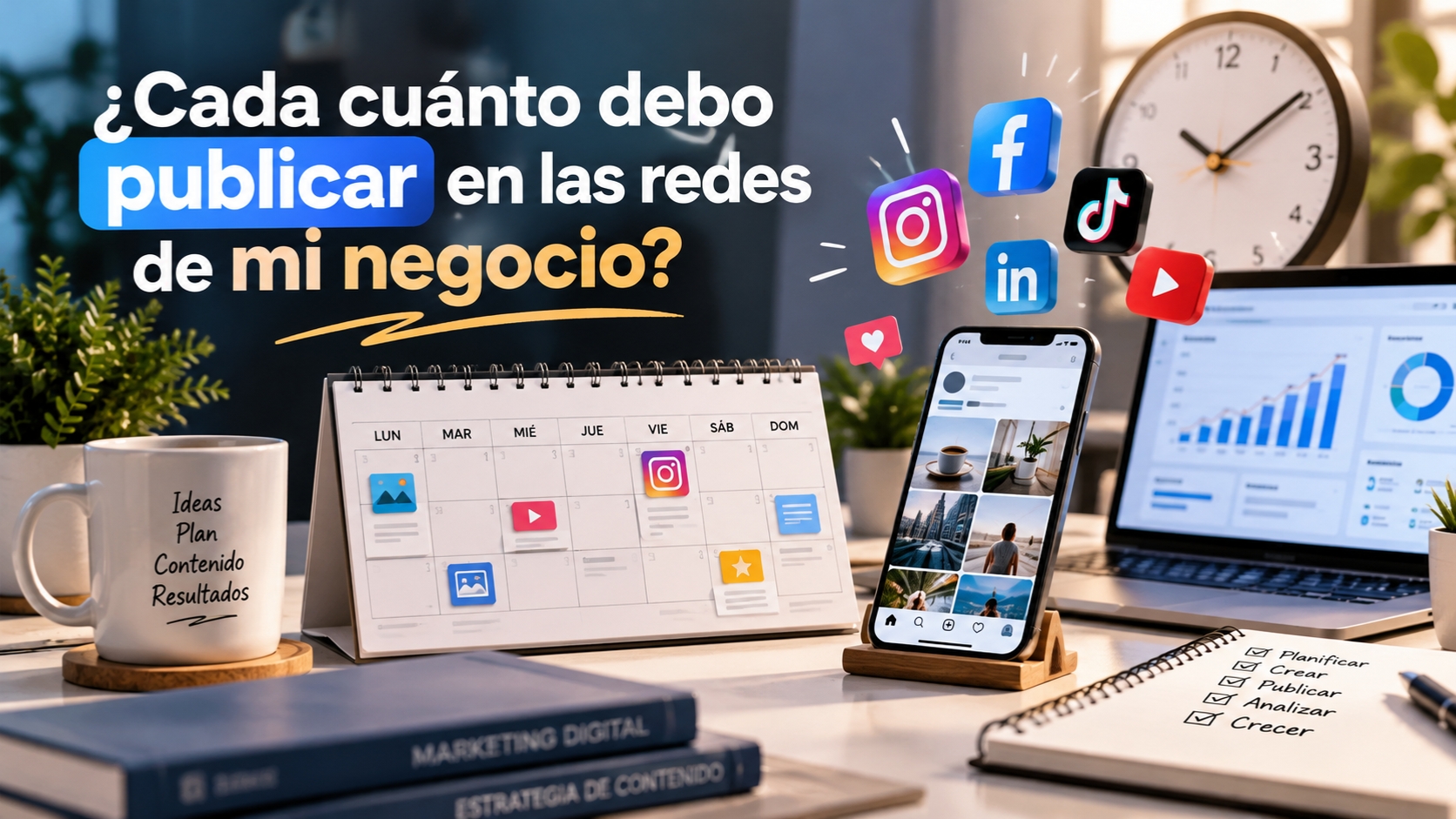 ¿Cada cuánto debo publicar en las redes de mi negocio?